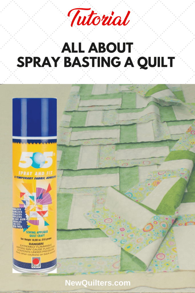 Quilters, save time and make basting infinitely easier by basting with temporary spray glue instead of safety pins. #spraybasting, #bastingquilt, #quiltsandwich, #quiltlayers