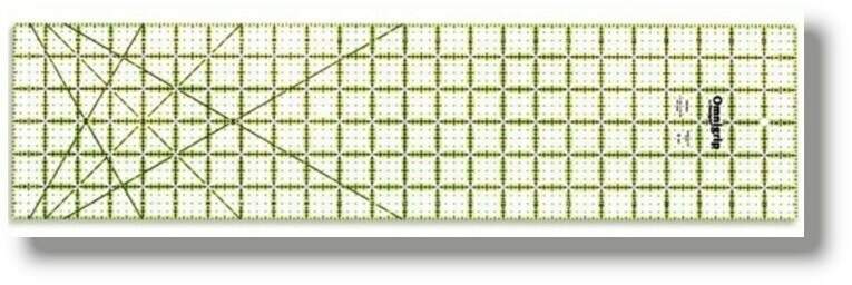 See-through quilt cutting ruler