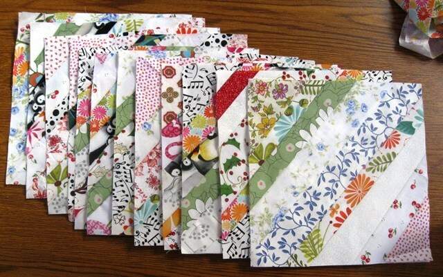 Photo of string quilt blocks