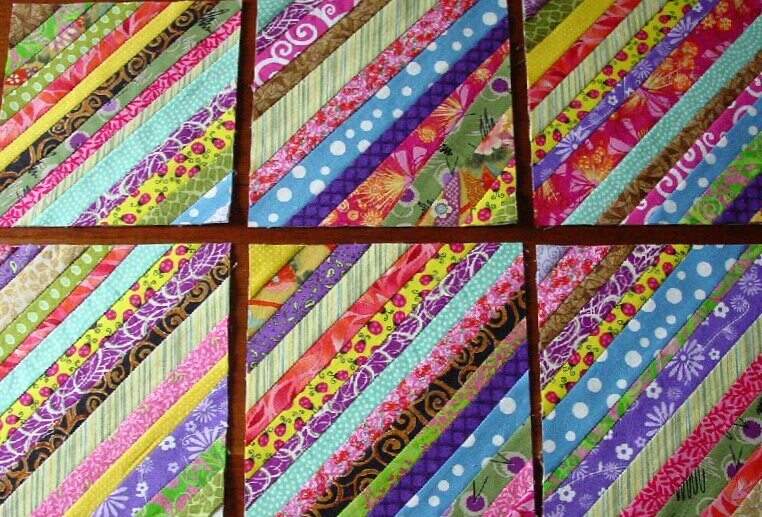 Photo of string quilt blocks