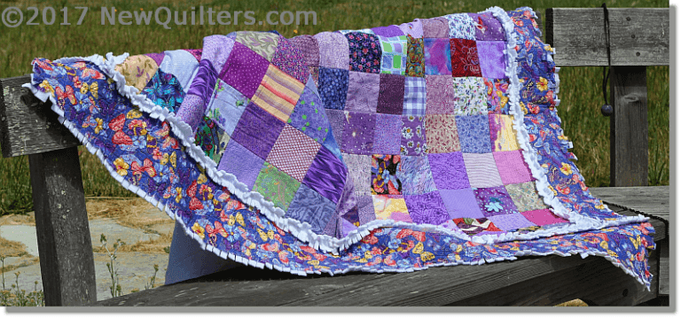 Making a Rag Quilt in Sections