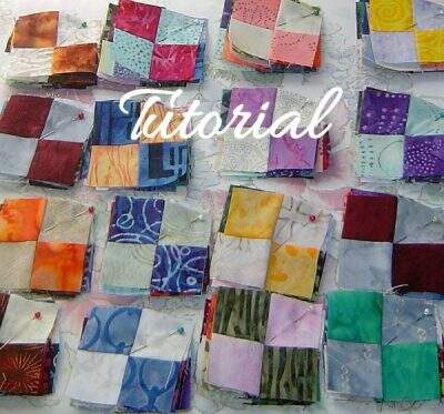 Four Patch Quilt Blocks Strip Piecing Tutorial New Quilters
