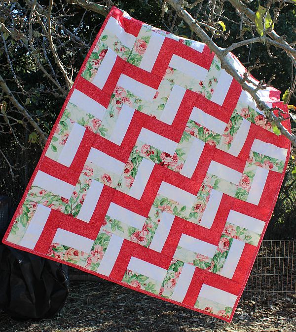 Floral Rail Fence Quilt New Quilters