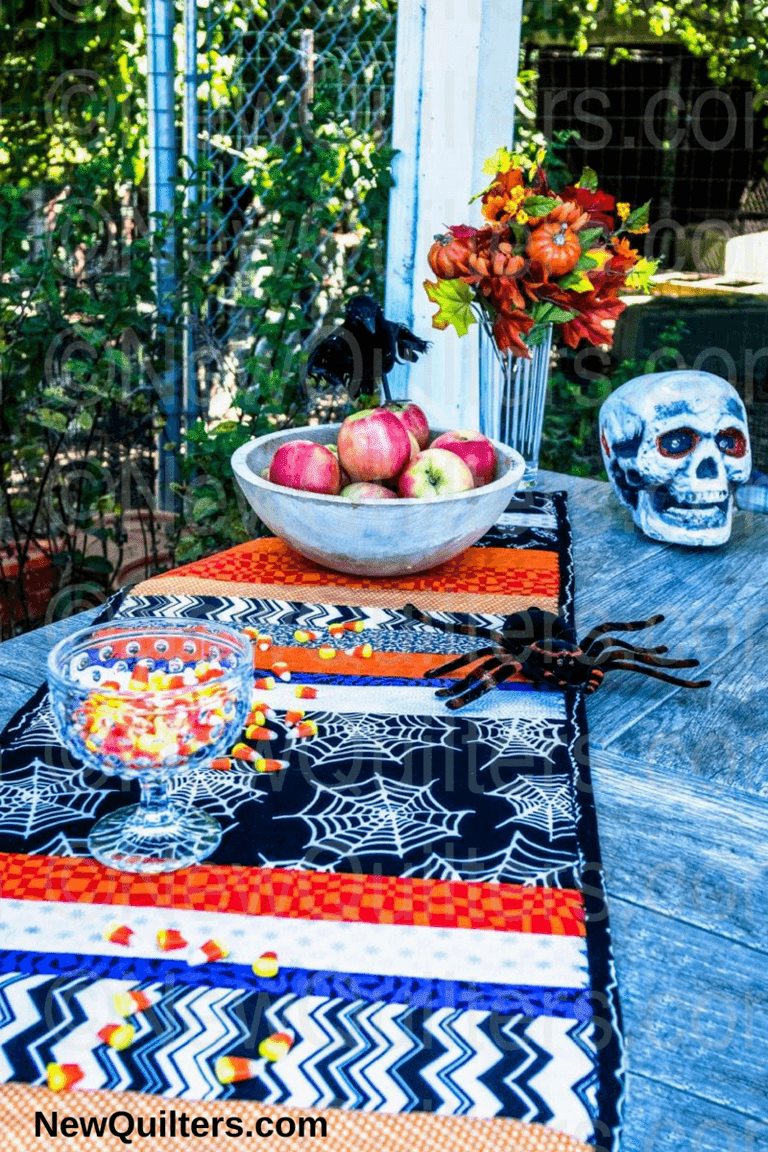 Halloween Quilt-as-You-Go Table Runner