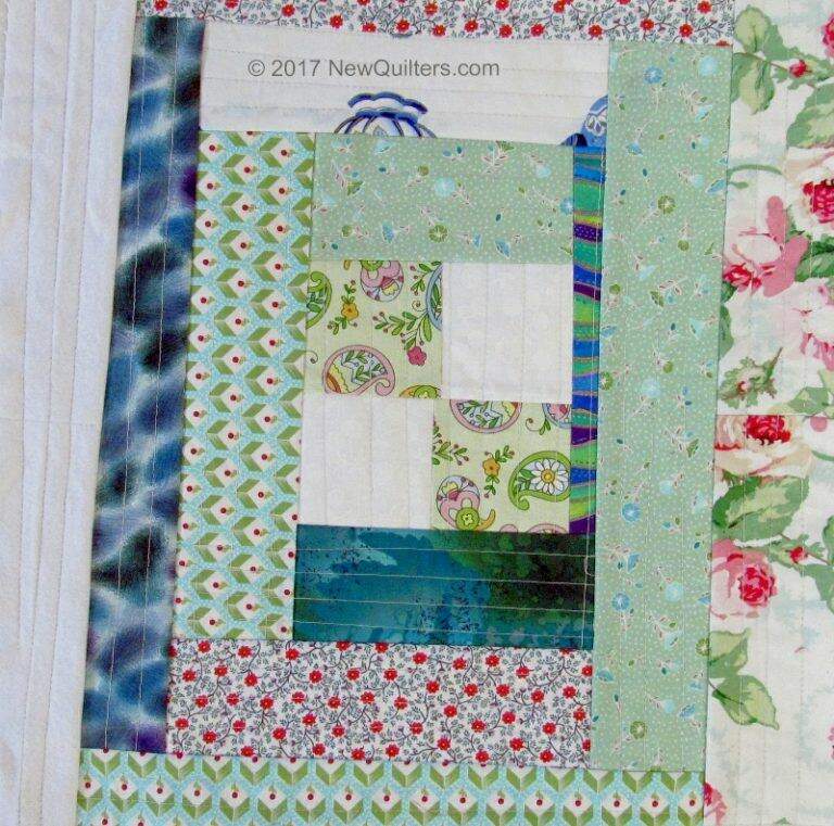 Log Cabin Quilt-as-you-go Block