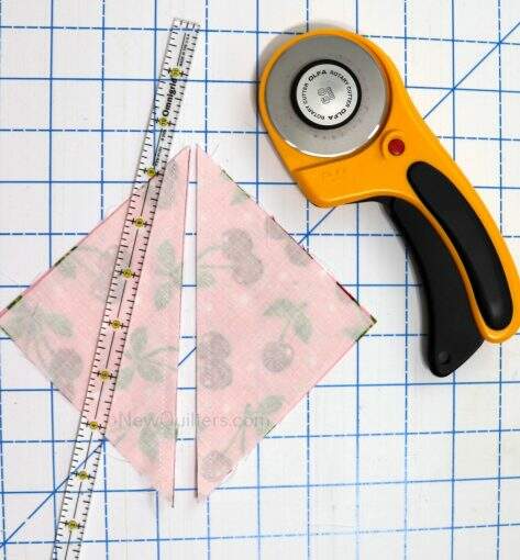 Sewing Half-Square Triangle Quilt Blocks from Fabric Squares - Tutorial ...