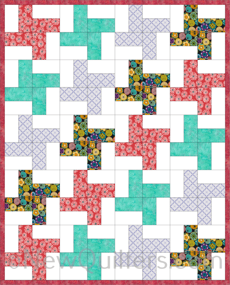 Windmill Quilt Block Strip Piecing Tutorial New Quilters