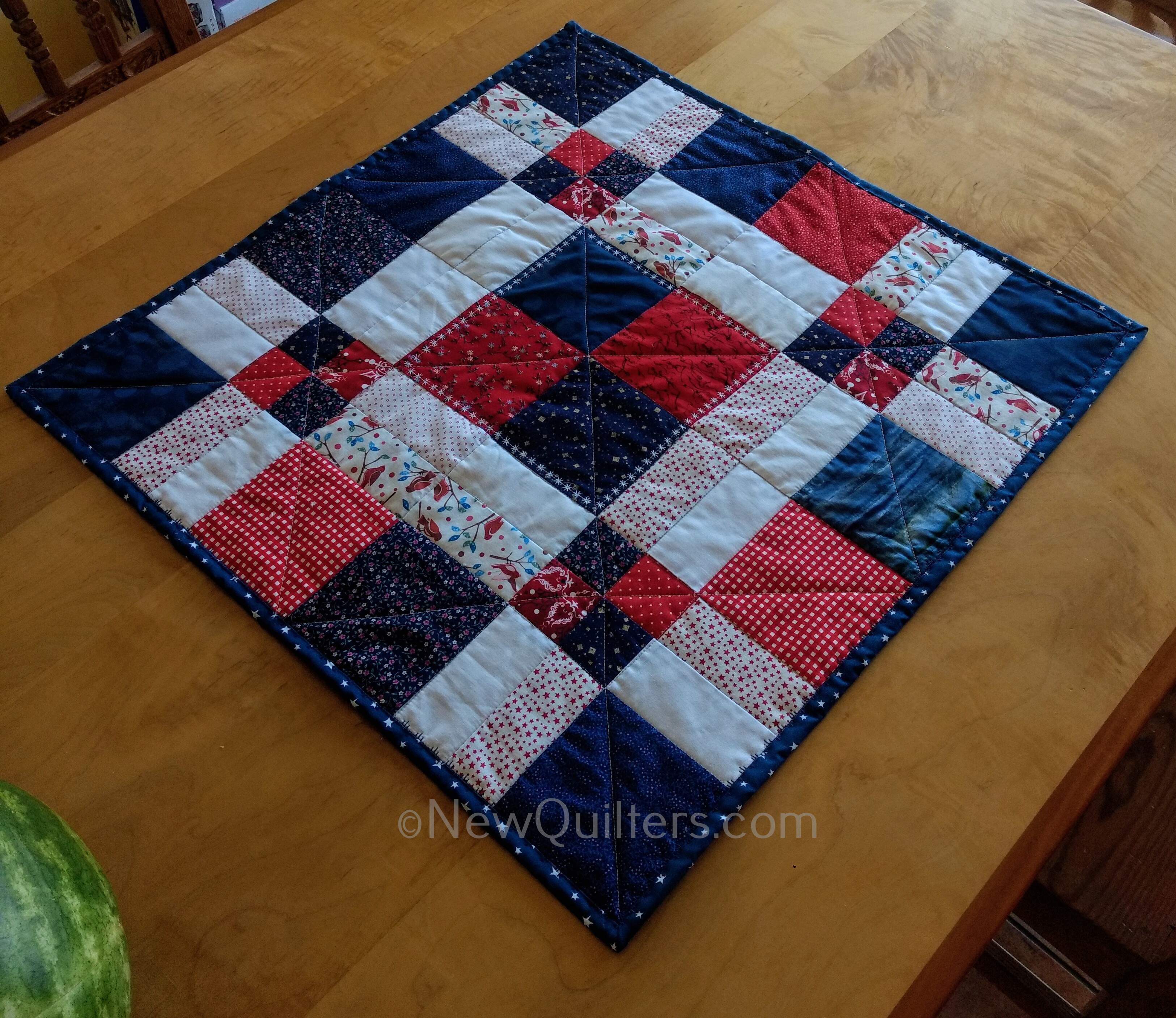 Mosaic Patch Quilted Table Topper NCU0PTT849 main image 1