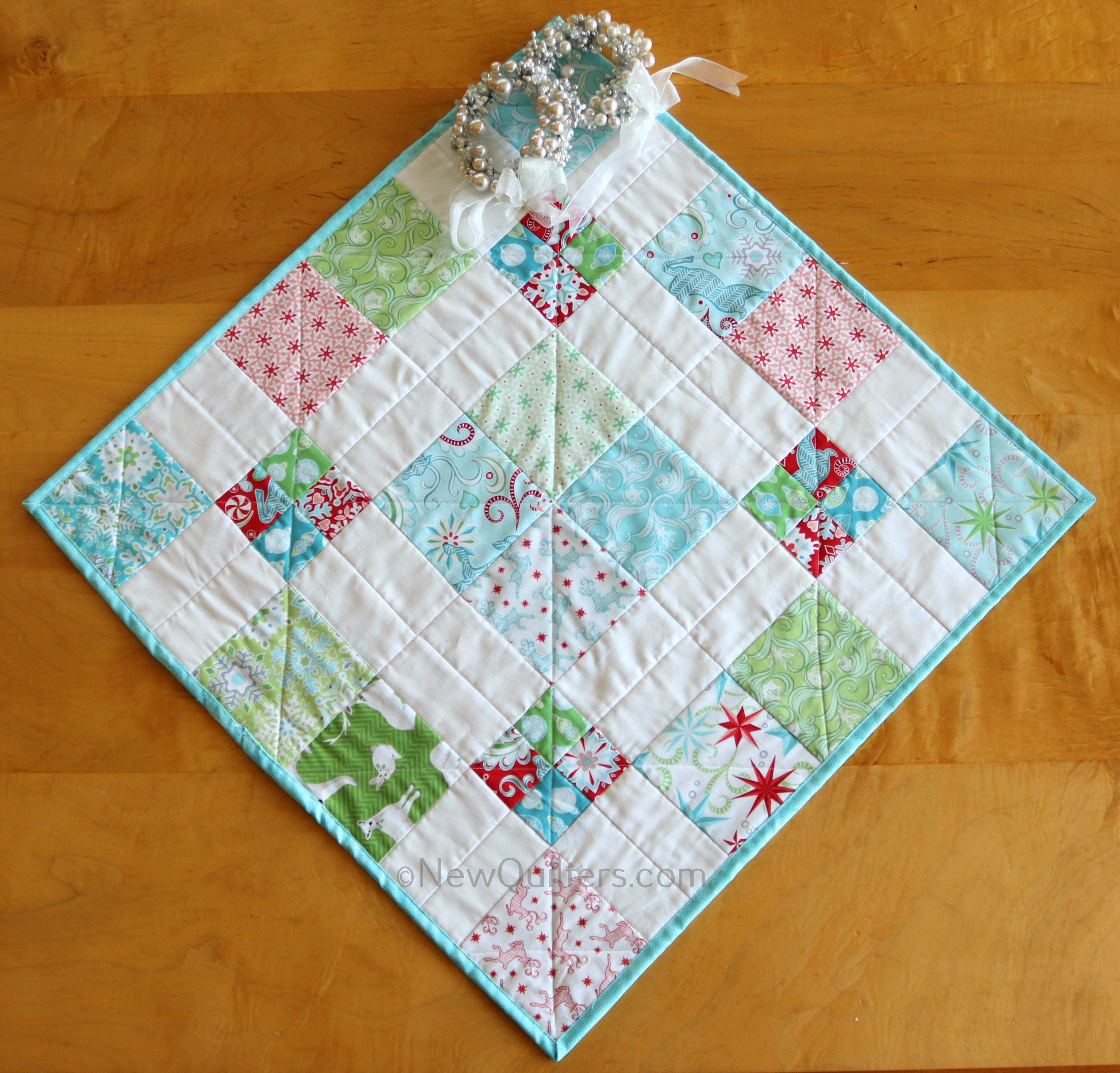 Quilted Table RunnerQuilted Table TopperGreen Nine Patch