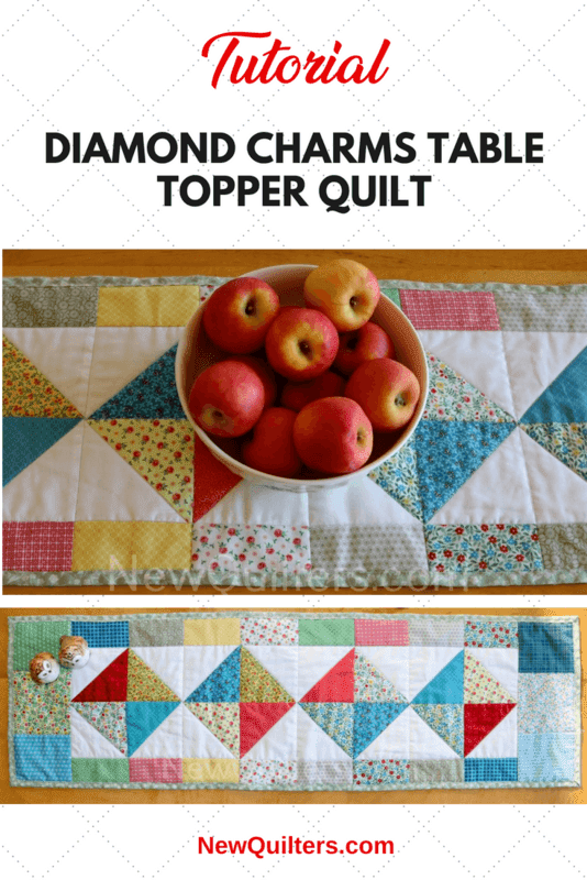 Diamond Charms Table Runner Quilt Tutorial - New Quilters