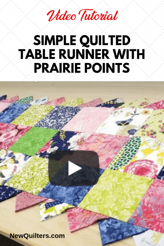 Simple Table Runner with Prairie Points Video Tutorial