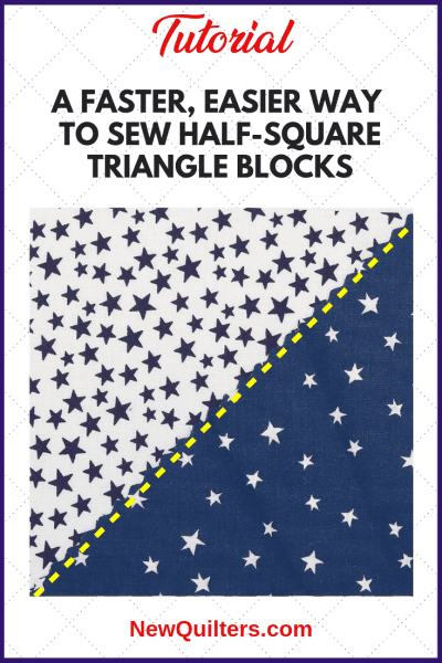 Triangular Block Making A Faster, Easier Way to Make Half-Square Triangle Blocks - New Quilters