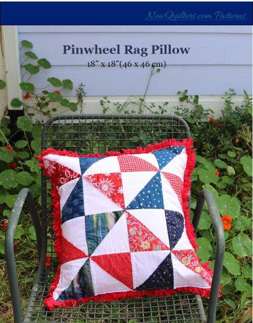Pinwheel rag pillow pattern