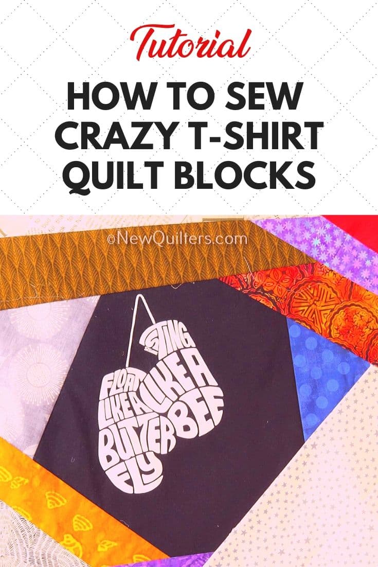 How to Sew Crazy TShirt Quilt Blocks New Quilters