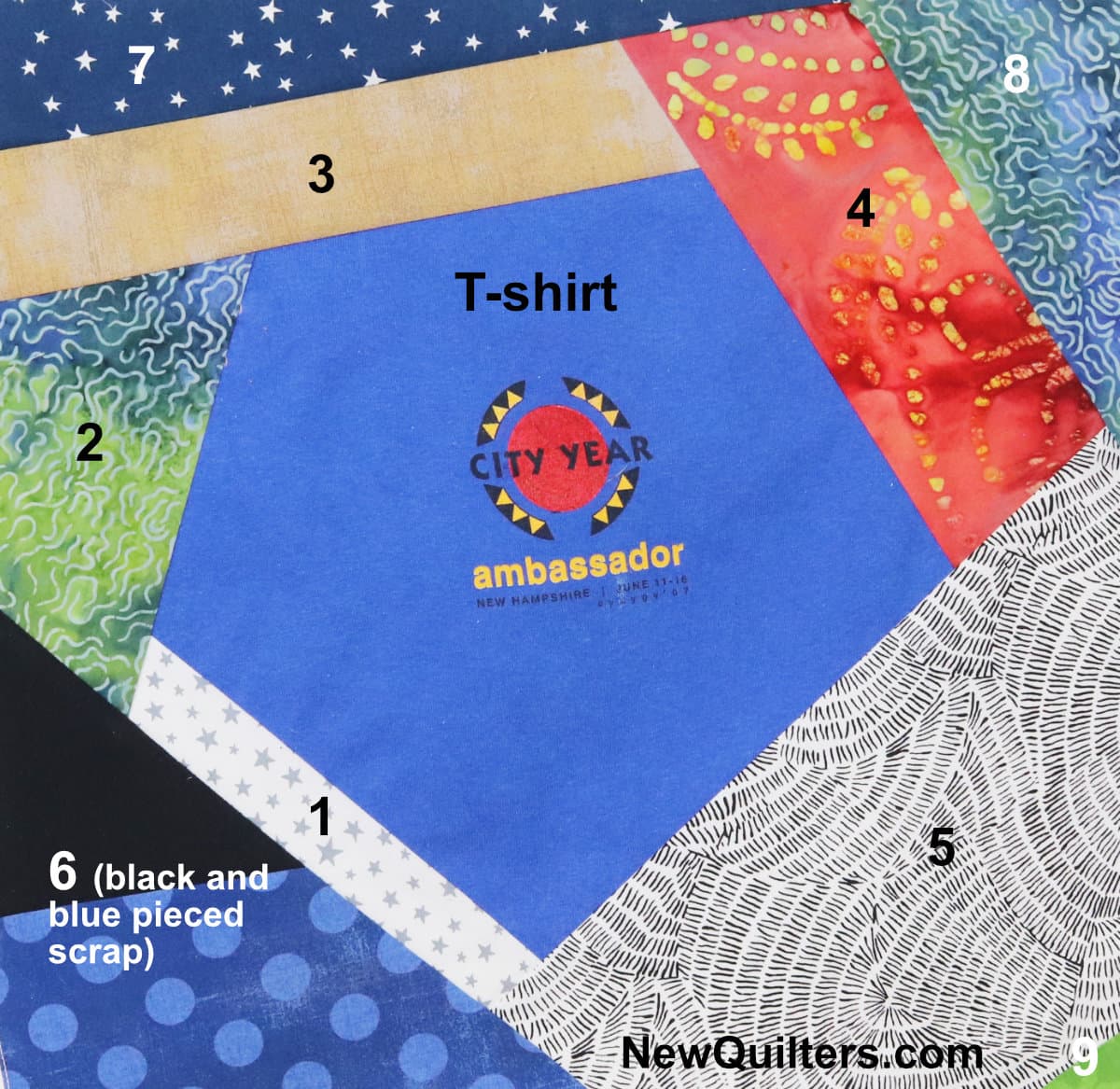 How to Sew Crazy T-Shirt Quilt Blocks | New Quilters