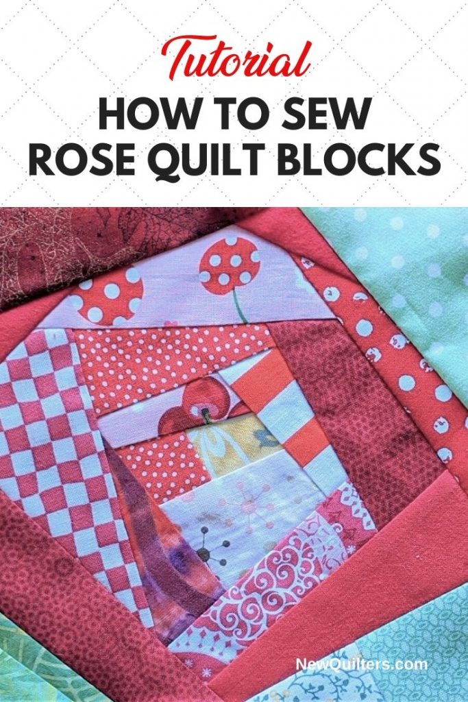 How to Sew Rose Quilt Blocks Stitch & Flip Piecing Tutorial New Quilters