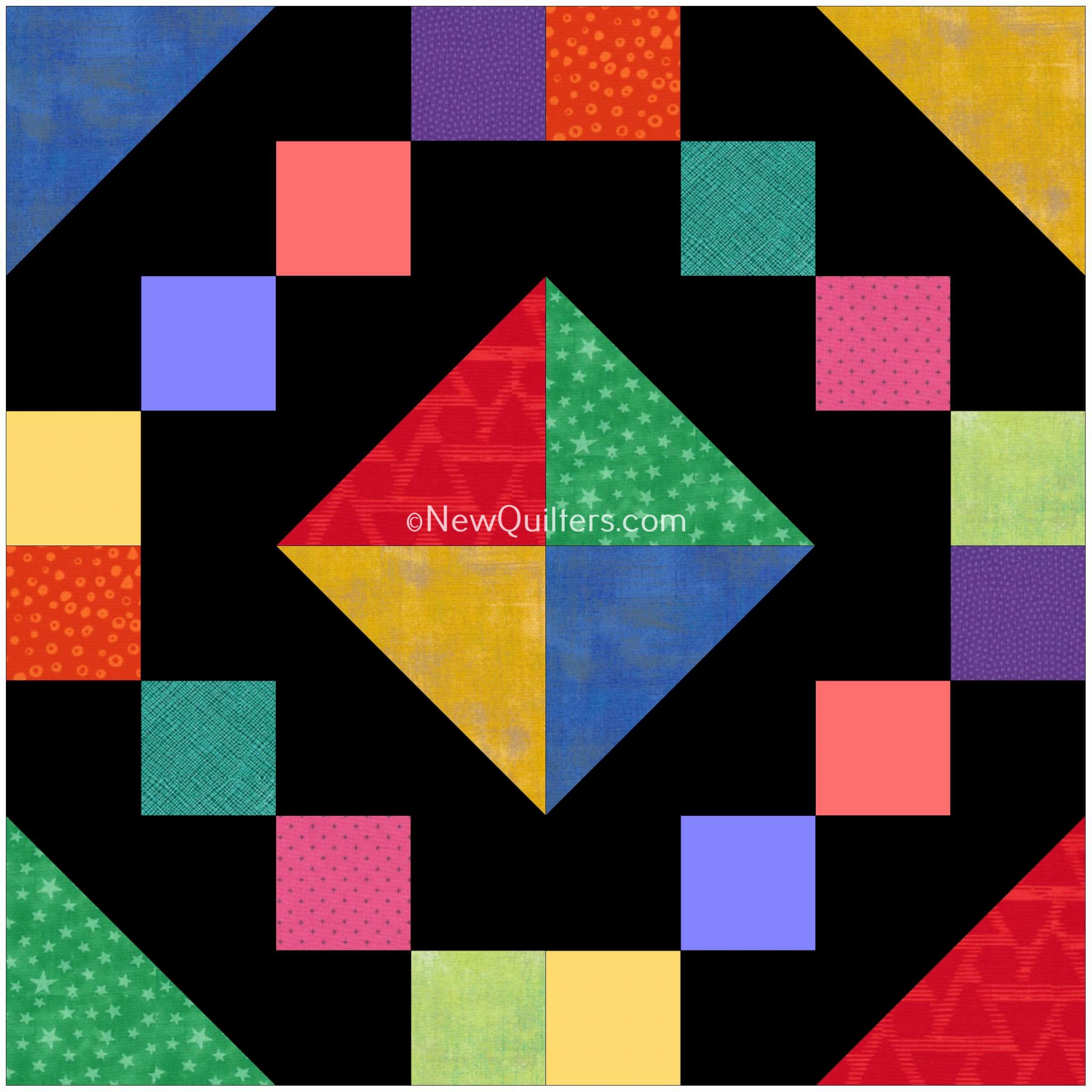 Jewel Box Quilt Block Tutorial - New Quilters